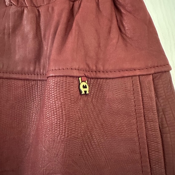 Vintage Etienne Aigner Leather Skirt - Picture 2 of 4